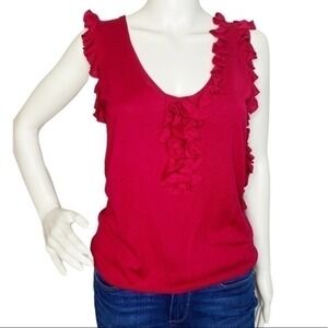 Etro Ruffle Tank Red Size 42